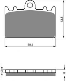 Изображение продукта Тормозные колодки дисковые 090 S3 