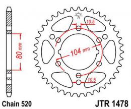 Изображение продукта Звезда ведомая JTR1478 34 