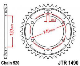 Изображение продукта Звезда ведомая JTR1490 37 