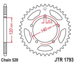 Изображение продукта Звезда ведомая JTR1793 42 