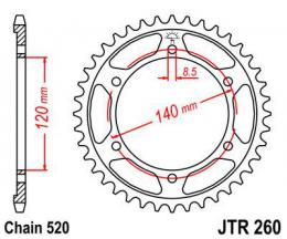 Изображение продукта Звезда ведомая JTR260 38 