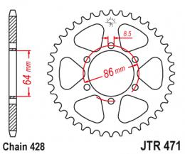 Изображение продукта Звезда ведомая JTR471 45 