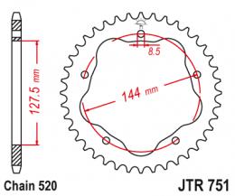 Изображение продукта Звезда ведомая JTR751 42 