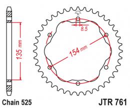 Изображение продукта Звезда ведомая JTR761 38 