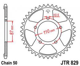 Изображение продукта Звезда ведомая JTR829 42 