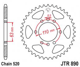 Изображение продукта Звезда ведомая JTR890 45ZBK 