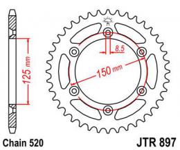 Изображение продукта Звезда ведомая JTR897 38 