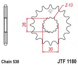 Звезда ведущая  JTF1180 17RB  - 1