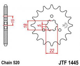 Изображение продукта Звезда ведущая JTF1445 12SC 