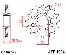 Изображение продукта Звезда ведущая JTF1904 17RB 