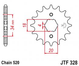 Изображение продукта Звезда ведущая  JTF328 12 