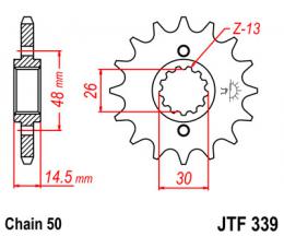 Изображение продукта Звезда ведущая JTF339 15 