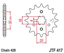 Изображение продукта Звезда ведущая  JTF417 16 