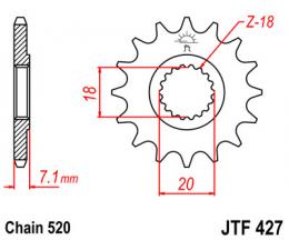 Изображение продукта Звезда ведущая JTF427 11 