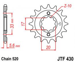 Звезда ведущая JTF430 12  - 1