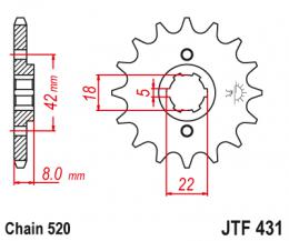 Изображение продукта Звезда ведущая  JTF431 14 