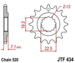 Звезда ведущая JTF434 13  - 1