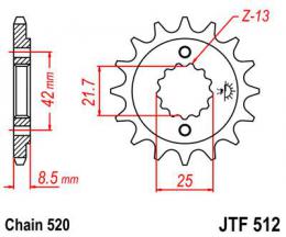 Звезда ведущая JTF512 15RB  - 1