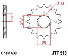 Изображение продукта Звезда ведущая JTF518 16 