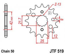 Изображение продукта Звезда ведущая JTF519 15 