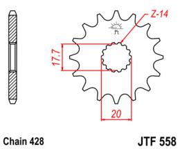 Звезда ведущая JTF558 13  - 1