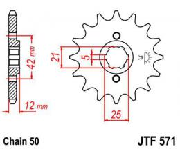 Изображение продукта Звезда ведущая JTF571 16 