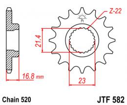 Звезда ведущая JTF582 16  - 1