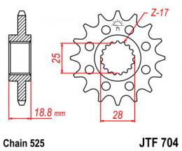 Изображение продукта Звезда ведущая JTF704 16 