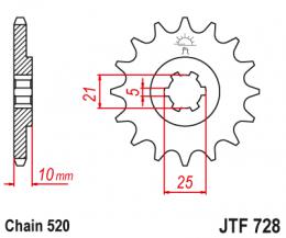 Изображение продукта Звезда ведущая  JTF728 15 