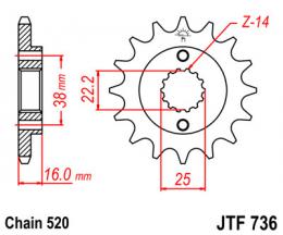 Изображение продукта Звезда ведущая JTF736 14 