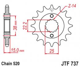 Изображение продукта Звезда ведущая  JTF737 14 