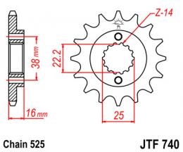 Звезда ведущая JTF740 15  - 1