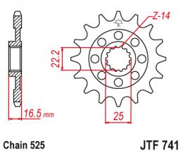 Изображение продукта Звезда ведущая  JTF741 14 