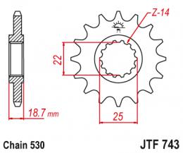 Изображение продукта Звезда ведущая  JTF743 15 