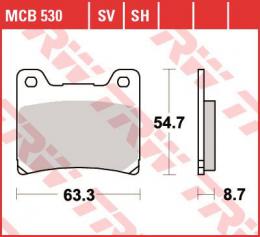 Изображение продукта Колодки тормозные дисковые MCB530SH 