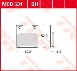 Колодки тормозные дисковые MCB531  - 1