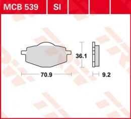 Колодки тормозные дисковые MCB539  - 1