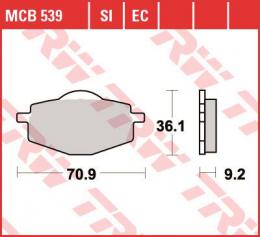 Колодки тормозные дисковые MCB539EC  - 1