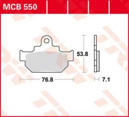 Изображение продукта Колодки тормозные дисковые MCB550 