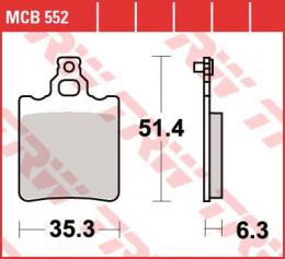 Изображение продукта Колодки тормозные дисковые MCB552 