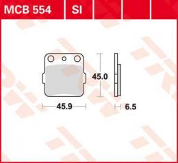 Изображение продукта Колодки тормозные дисковые MCB554SI 