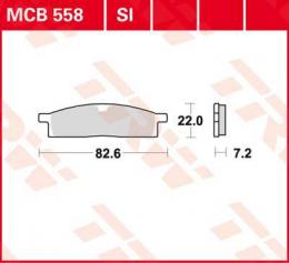 Изображение продукта Колодки тормозные дисковые MCB558SI 