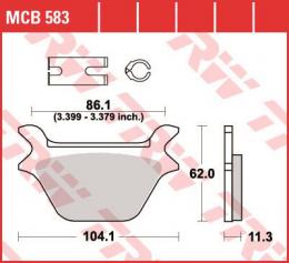 Изображение продукта Колодки тормозные дисковые MCB583 