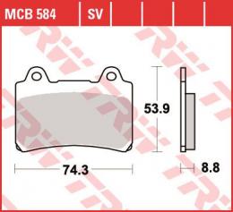 Изображение продукта Колодки тормозные дисковые MCB584 