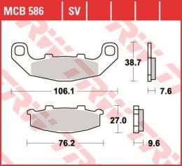 Изображение продукта Колодки тормозные дисковые MCB586 