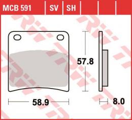 Изображение продукта Колодки тормозные дисковые MCB591 