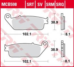 Изображение продукта Колодки тормозные дисковые MCB598SRQ 