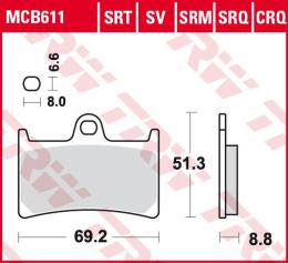 Колодки тормозные дисковые MCB611CRQ  - 1