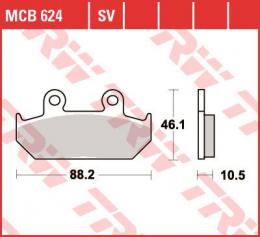 Изображение продукта Колодки тормозные дисковые MCB624SV 