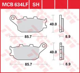 Изображение продукта Колодки тормозные дисковые MCB634 